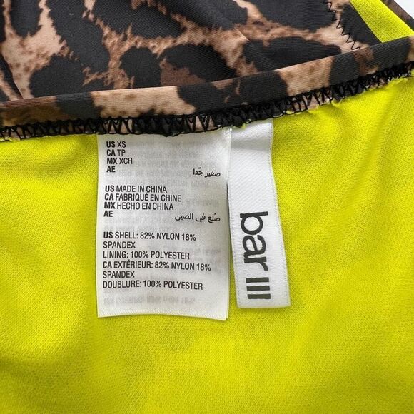 Bar III Beach Cheetah High-Rise Bikini Bottoms Brown Print XS - Picture 10 of 11